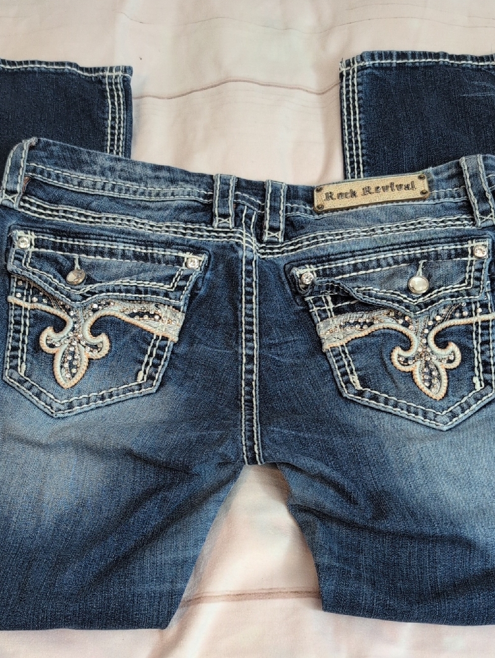 Rock Revival Easy Capril Avery Fit size 31 Cute Pockets Denim Capris Jeans - Picture 9 of 13